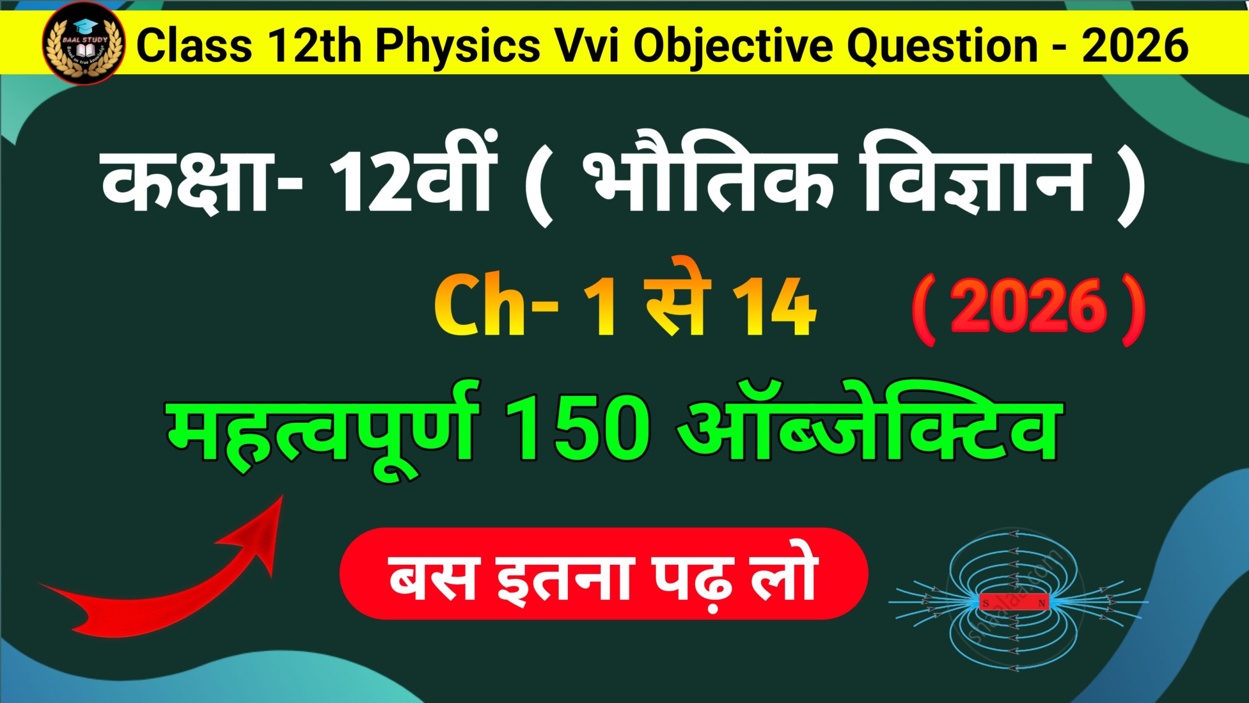 Class 12th Physics Important Objective Question 2026 Bihar Board 