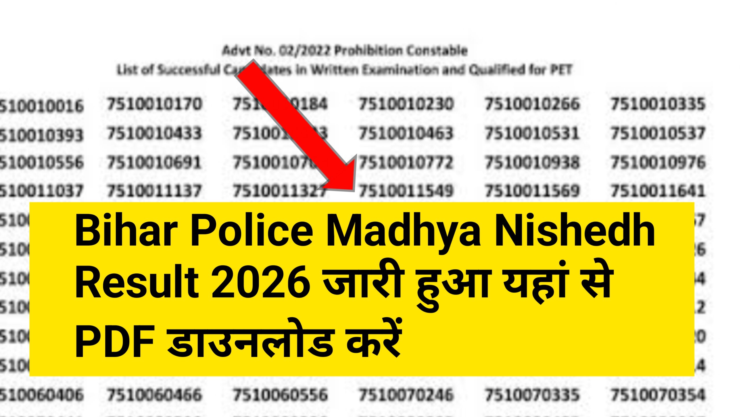 Bihar Police Madhya Nishedh Result 2026 
