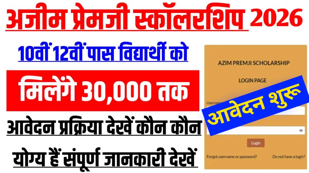Azim Premji Scholarship 2026-27