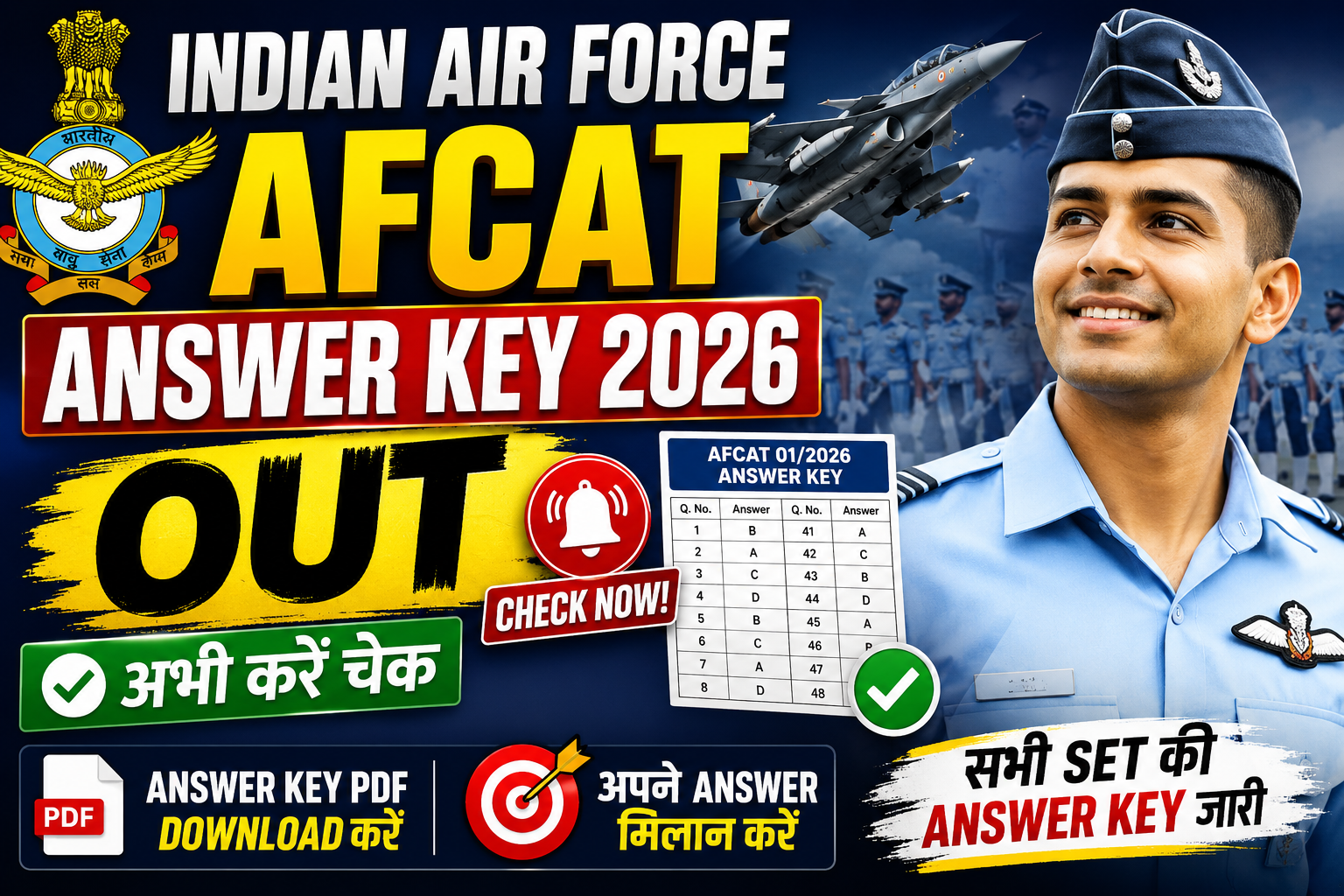 Indian Air Force AFCAT Answer Key 2026 