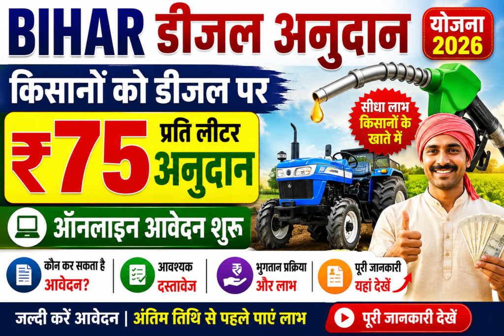 Bihar Diesel Anudan Yojana 2026