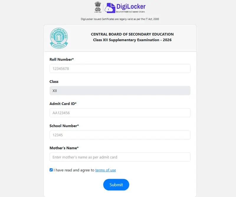 CBSE 12th Compartment Result 2026