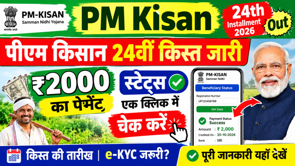 PM kisan 24th Installment Date 2026