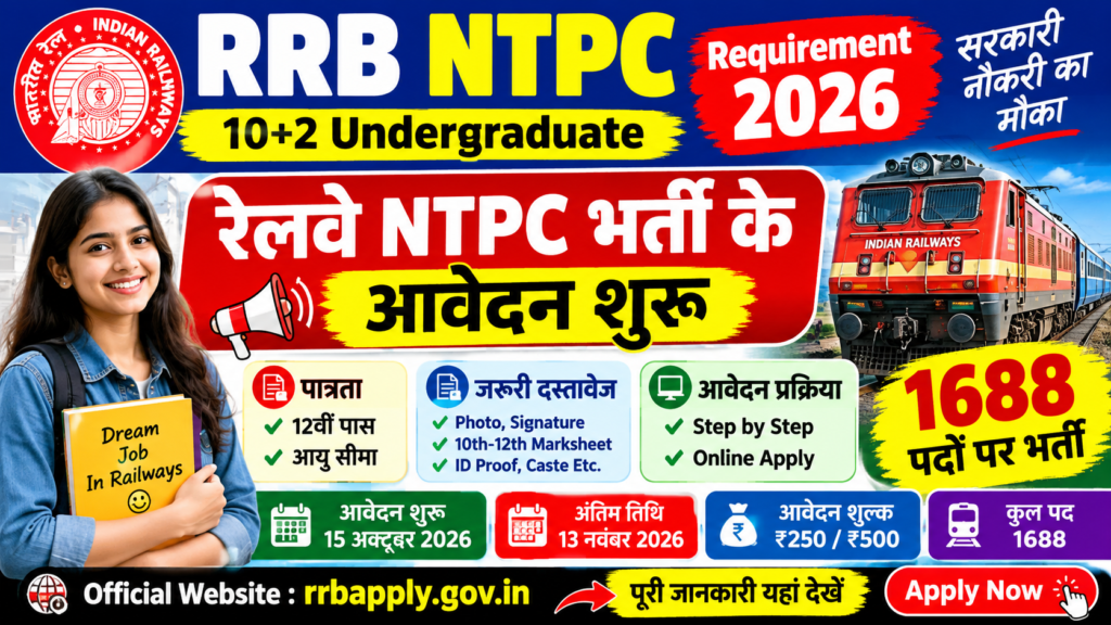 RRB NTPC 10+2 Undergraduate Requirement 2026